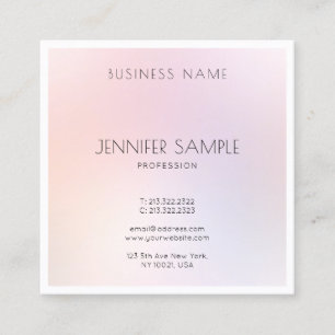 Carte De Visite Carré Salon de Beauté Élégant Moderne Élégant Plain Luxe