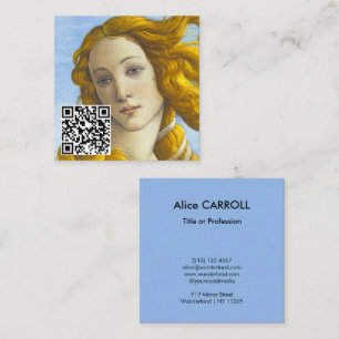 Carte De Visite Carré Sandro Botticelli - Naissance de Vénus - Code QR