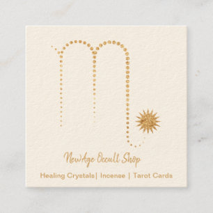 Carte de visite Carré Scorpio Gold Sparkle