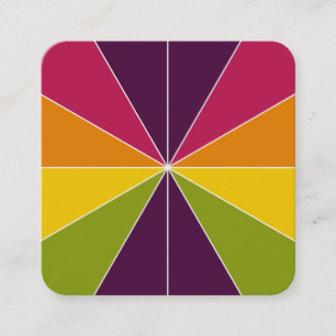 Carte De Visite Carré Segments de couleur 02