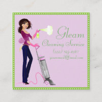 Service De Nettoyage À Point Polka Cute Dame