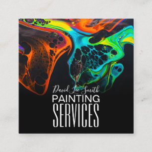 Carte De Visite Carré Service de peinture professionnelle