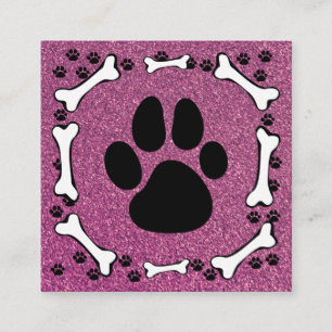 Carte De Visite Carré Service pour animaux de compagnie de Parties scint
