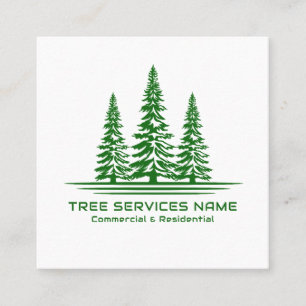 Carte De Visite Carré Services d'arbre modernes