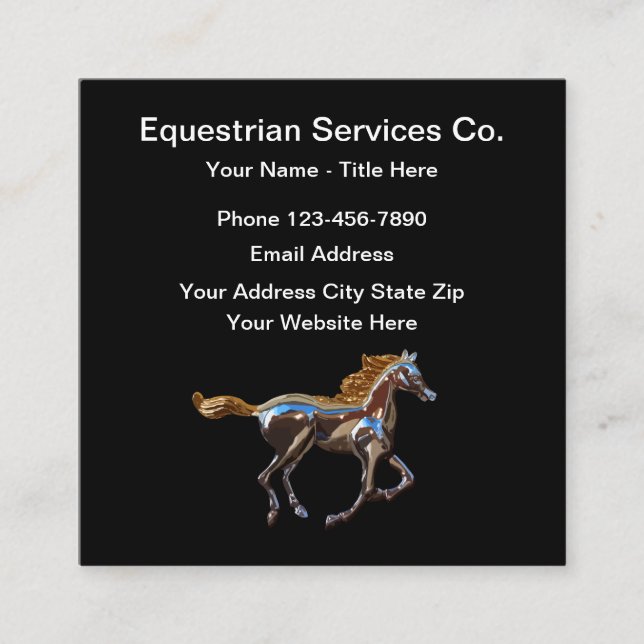 Carte De Visite Carré Services équestres (Devant)