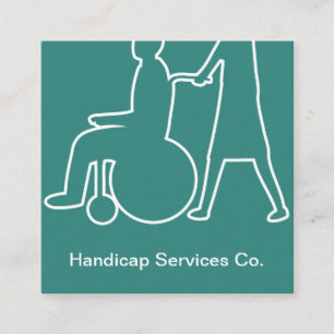 Carte De Visite Carré Services Handicap Moderne