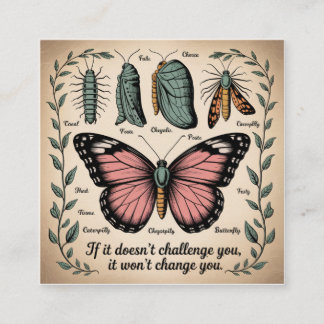 Carte De Visite Carré Si ça ne te met pas au défi, ça ne te changera pas