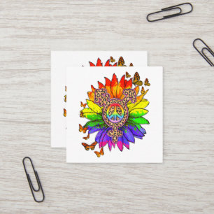 Carte De Visite Carré Signe léopard LGBT Mois des fiertés LGBT