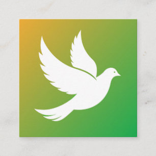 Carte De Visite Carré Silhouette de colombe