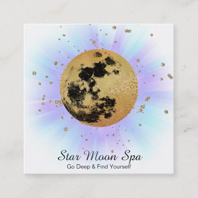 Carte De Visite Carré *~* Sky Cosmos Universe Stars Luna Moon (Devant)