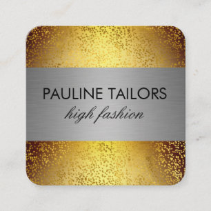 Carte De Visite Carré Speckles métalliques / Gold