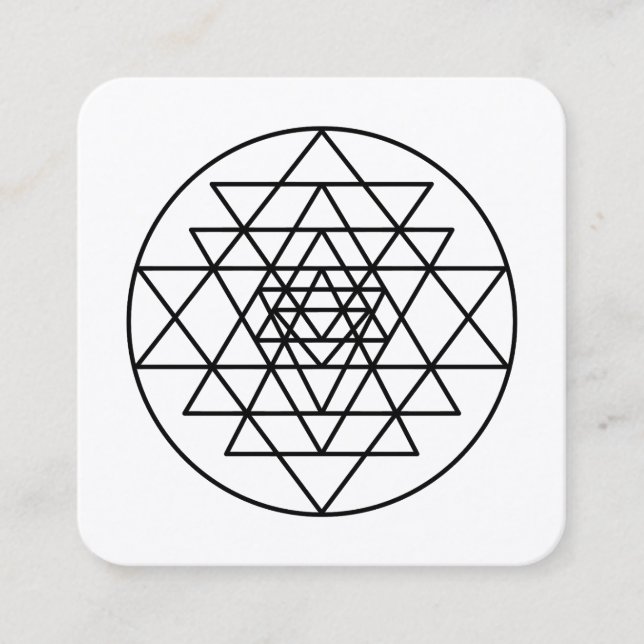 Carte De Visite Carré Sri Yantra (Devant)