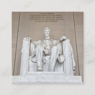 Carte De Visite Carré Statue d'Abraham Lincoln