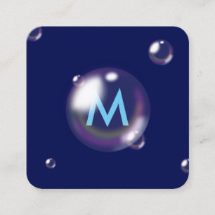 Carte De Visite Carré Style Bubble 