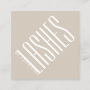 Carte De Visite Carré Style moderne beige violet mince