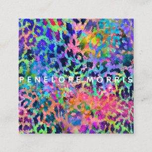 Carte De Visite Carré Styliste de beauté Abstraite Poster de animal