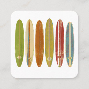 Carte De Visite Carré Surf de Longboard