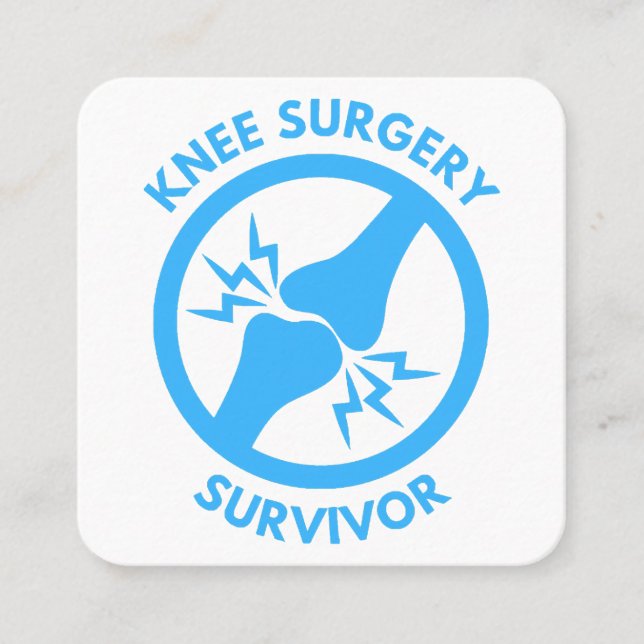 Carte De Visite Carré Survivant de la chirurgie du genou (Devant)