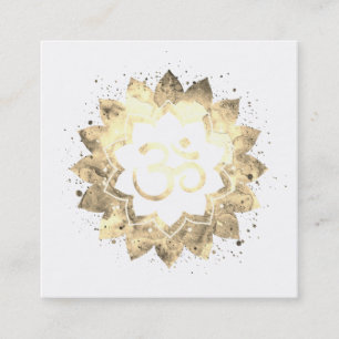 Carte De Visite Carré *~* Symbole de Fleur de Lotus du Nouvel Age Mandal