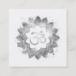 Carte De Visite Carré *~* SYMBOLE DE GUÉRISON DE L'ÉNERGIE Lotus Manda