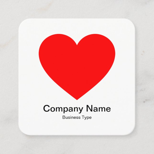 Carte De Visite Carré Symbole du coeur (Devant)