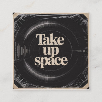 Carte De Visite Carré Take Up Space