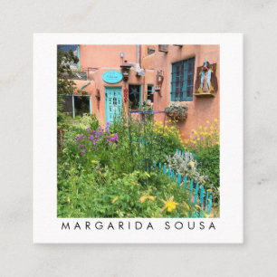 Carte De Visite Carré Taos Adobe Door Photo Travel Hospitalité