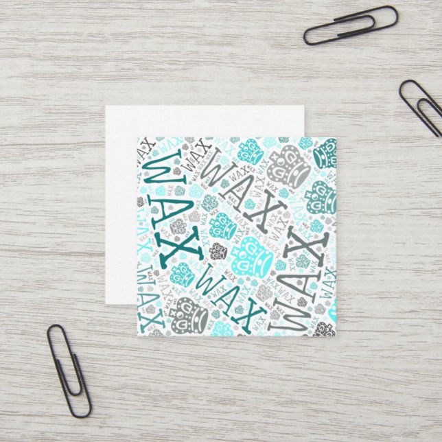 Carte De Visite Carré Technologie de cire  (Devant/Arrière en situation)
