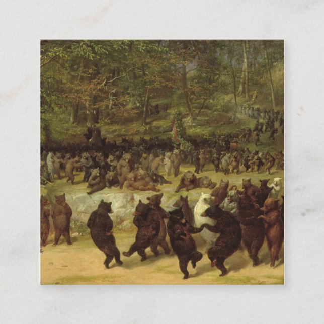 Carte De Visite Carré The Bear Dance Painting (Devant)