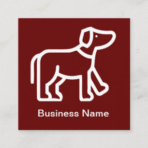 Carte De Visite Carré Thème de soins pour animaux de compagnie chien mod