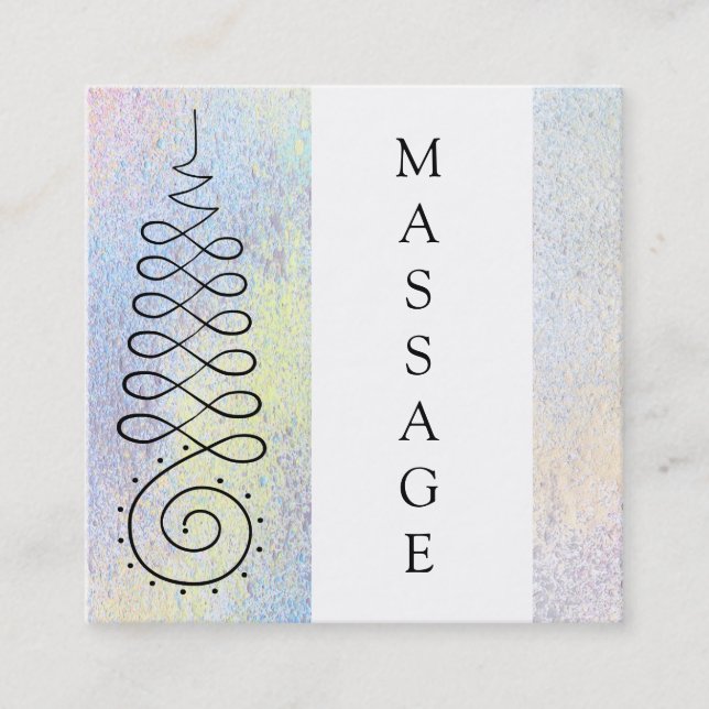 Carte De Visite Carré Thérapie spirituelle de massage de la géométrie (Devant)