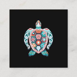 Carte De Visite Carré Tortue mûre - Tortue de mer