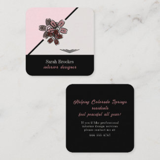 Carte De Visite Carré Tranquil Cherry Blossom Business Card