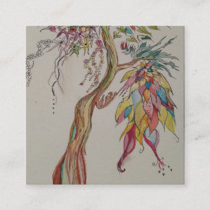 Carte De Visite Carré Transcender l'arbre ancestral