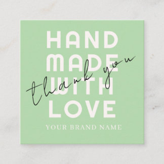 Carte De Visite Carré Typographie minimaliste élégante Olive Simple Squa