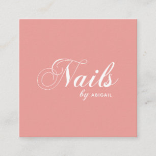 Carte De Visite Carré Typographie moderne cloués par "Nom" QR Code Cora