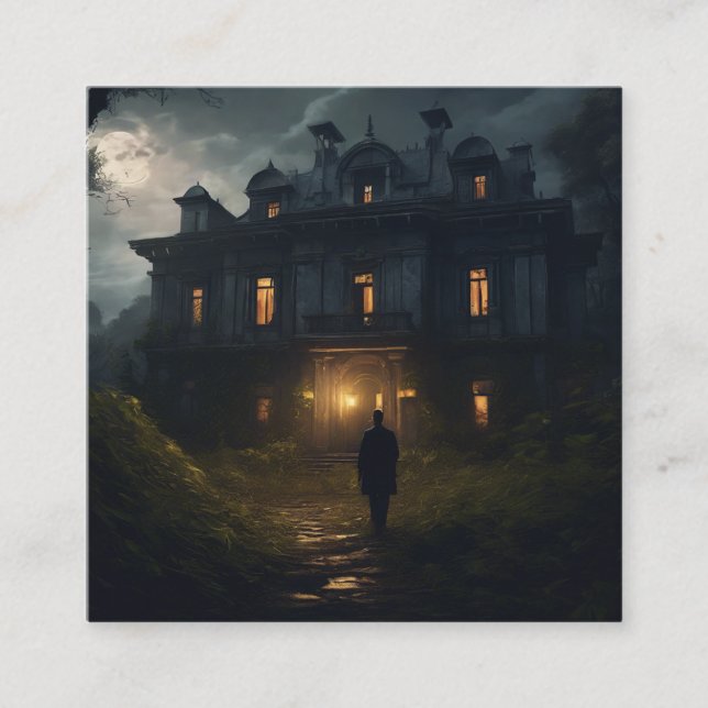 Carte De Visite Carré Un hôtel particulier horrible (Devant)