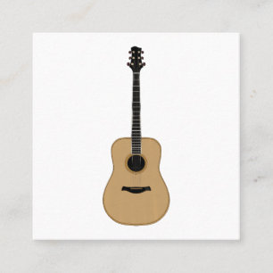 Carte De Visite Carré Une jolie guitare