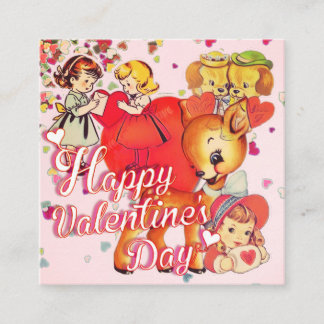 Carte De Visite Carré Valentine's Day Card for Classmates