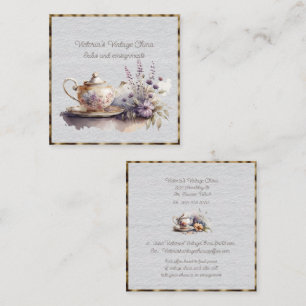 Carte De Visite Carré Vendeur vintage en Chine Carré de la vente et de l