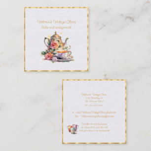 Carte De Visite Carré Vendeur vintage en Chine et magasin d'affectation