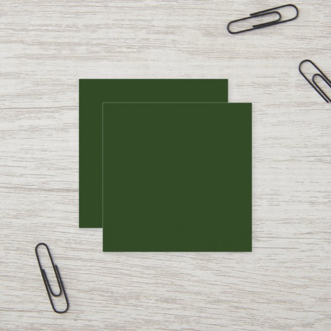 Carte de visite Carré vert de la forêt foncée (Devant/Arrière en situation)