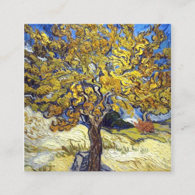 Carte De Visite Carré Vincent Van Gogh - Mulberry Tree (Devant)