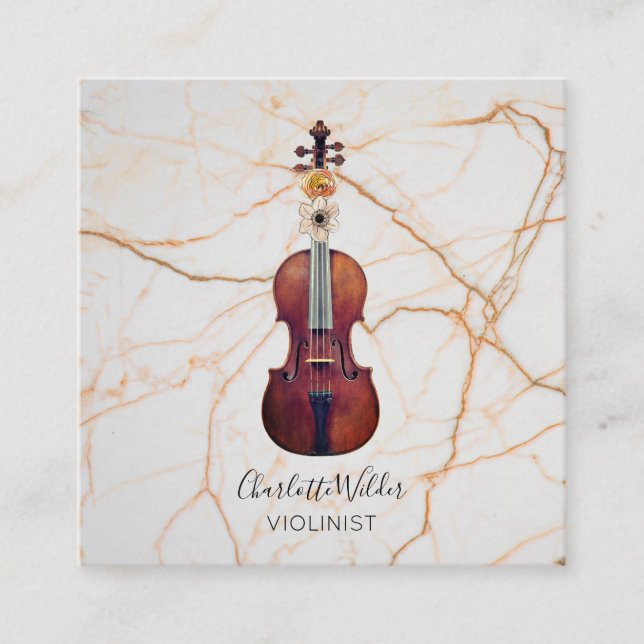 Carte de visite Carré violoniste (Devant)