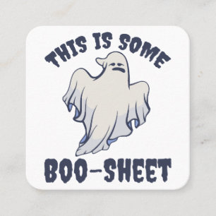 Carte De Visite Carré Voici un Boo Sheet Sassy Ghost