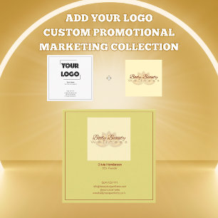 Carte De Visite Carré Votre code QR personnalisé de marketing avec logo