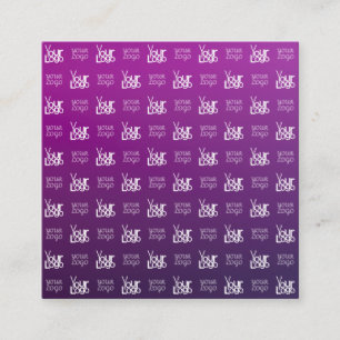 Carte De Visite Carré Votre logo   2 Images téléchargées ou logos profes