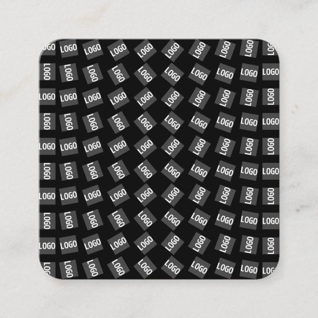 Carte De Visite Carré Votre logo | Logo, Motif de conception ou d'image  (Devant)