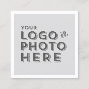 Carte De Visite Carré Votre professionnel blanc propre simple de logo ou