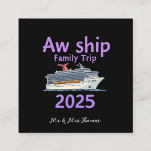 Carte De Visite Carré Voyage en famille de bateau Aw 2025 Ultimate Cruis